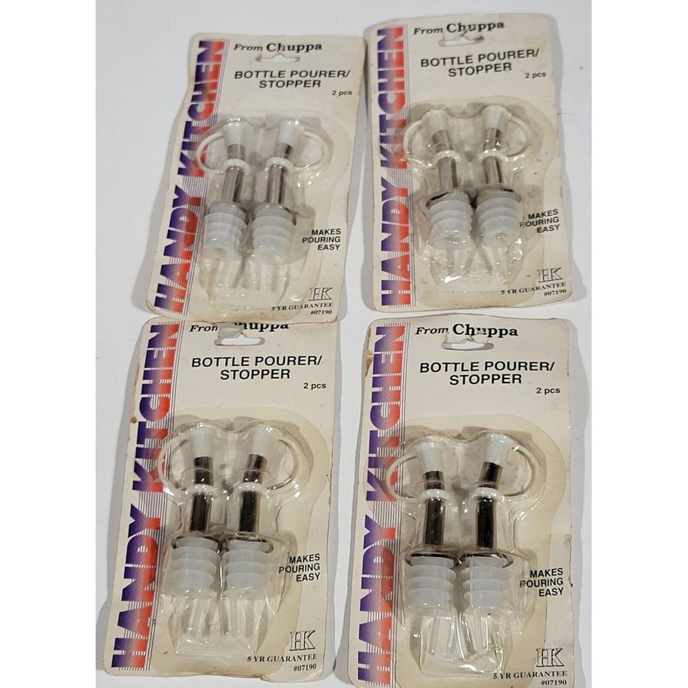 8pc Liquor Spirit Pourer Flow Wine Bottle Pour Spout Stopper Stainless Steel